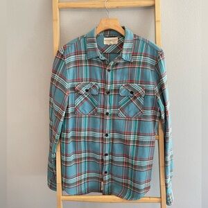 Denim & Supply Ralph Lauren Teal Plaid Button-Down Shirt